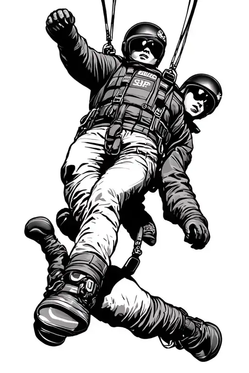Skydive, Police tattoo design idea
