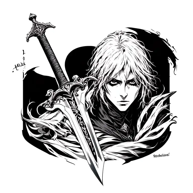 rebellion sword from devil may cry tattoo design idea