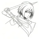 mikasa ackerman tattoo design idea