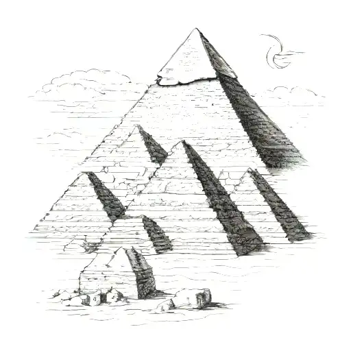 pyramids of giza tattoo design idea