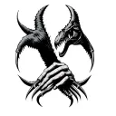 wolverine and Jurassic park claws crossing each other  tattoo design idea