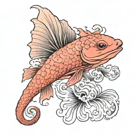 axolotl tattoo design idea