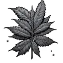 Thc molecule chain tattoo design idea