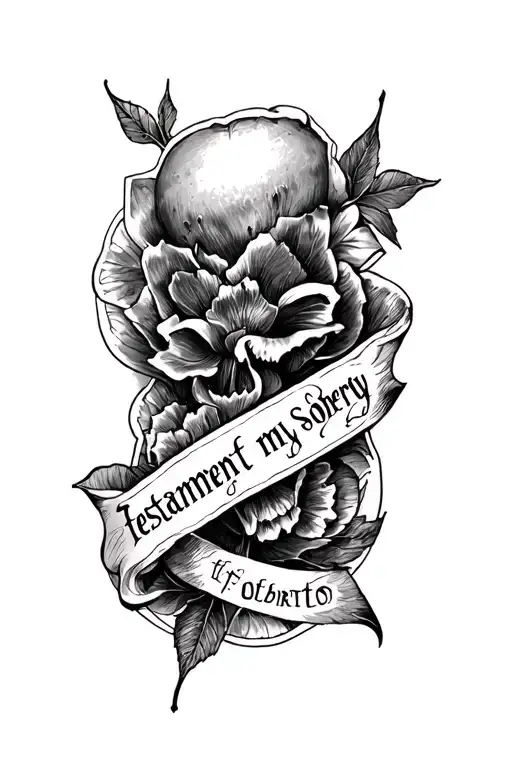 testament of my sobriety  tattoo design idea