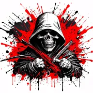 Grim Reaper Siinging tattoo design idea