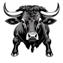 peacemaker sitting with ferdinand the bull tattoo design idea