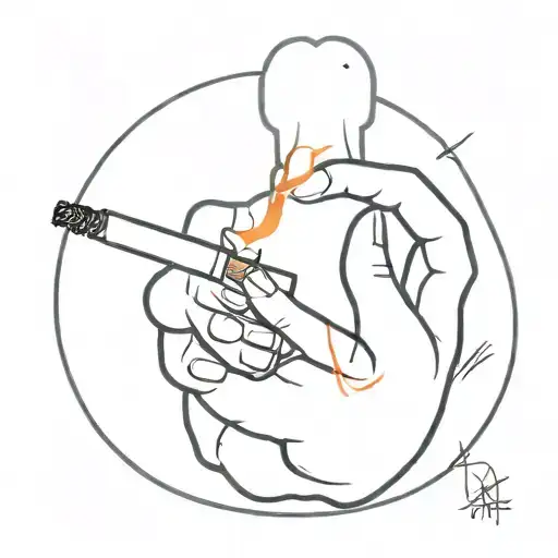 the cigarette says: breathe out my soul it's cramped in your lungs there's so little space tattoo design idea