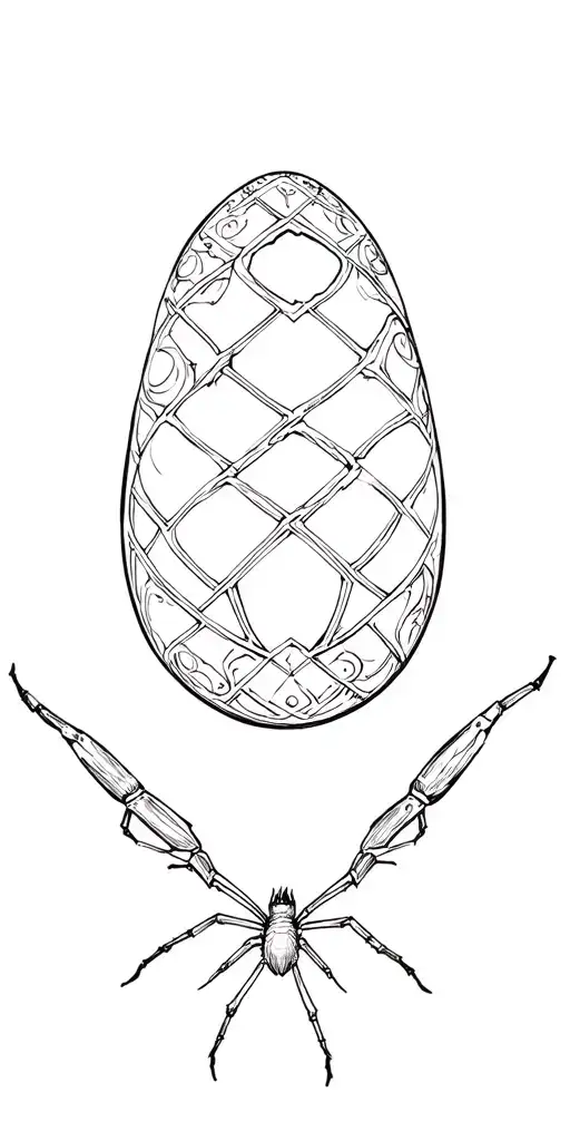 robin's egg, black widow spider, world of Warcraft elemental shaman tattoo design idea