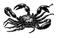 round Arm band tattoo design scorpion equality Unity and solidarity and travel lover with word TANK in japanese language tattoo design idea