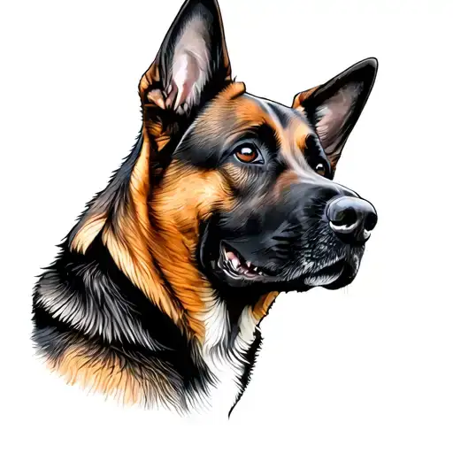 Belgian Malinois tattoo design idea