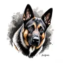 Belgian Malinois tattoo design idea