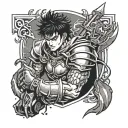 berserk manga inspired tattoo tattoo design idea
