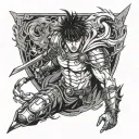 berserk manga inspired tattoo tattoo design idea