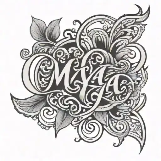 tatto of the name Mya  tattoo design idea