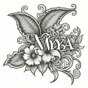 tatto of the name Mya  tattoo design idea