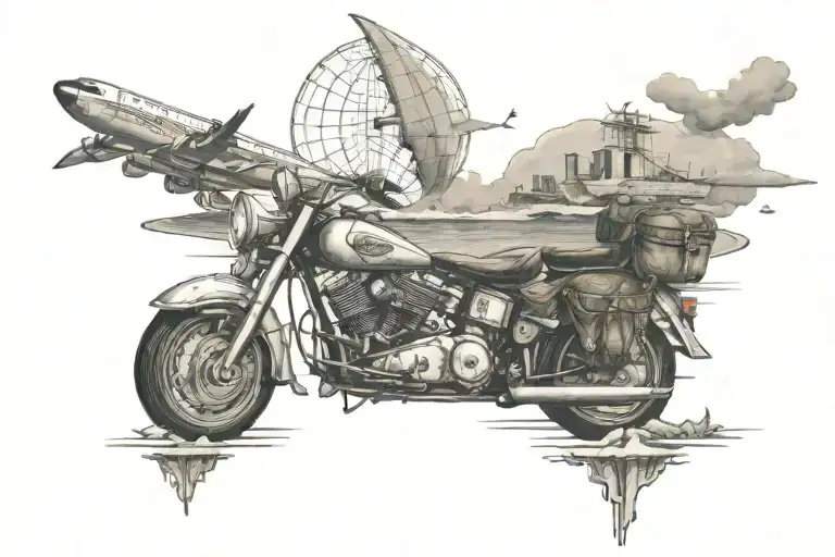 travel themed tattoo tattoo design idea