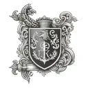 family crest Kelly representing tattoo design idea