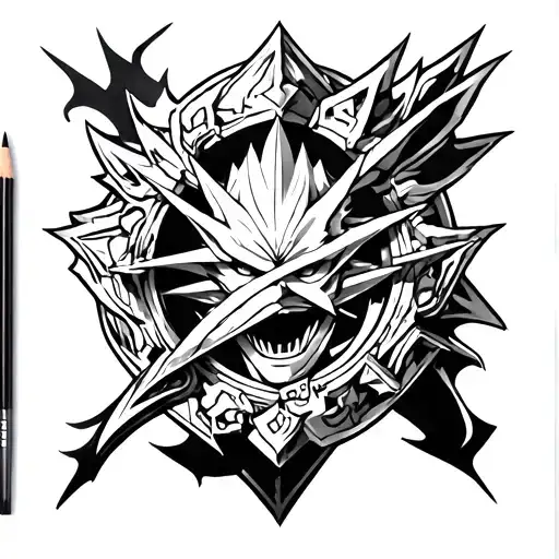 Yu-gi-oh themed tattoo tattoo design idea