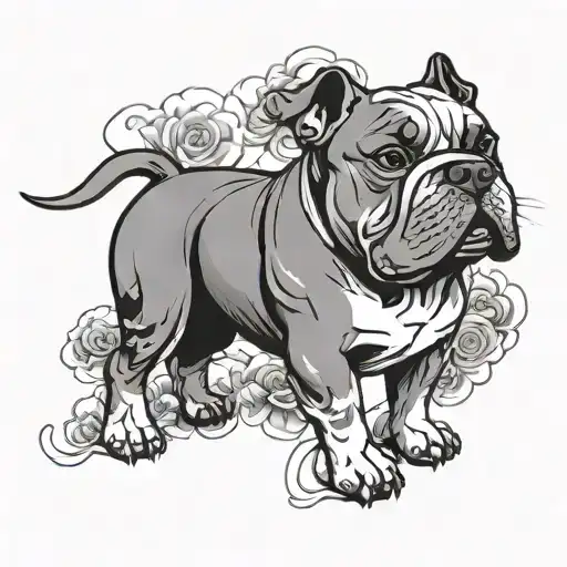 American Bully tattoo design idea
