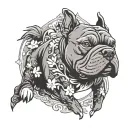 American Bully tattoo design idea