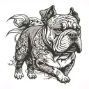 American Bully tattoo design idea
