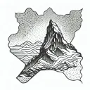 matterhorn mountain tattoo design idea