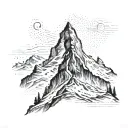 matterhorn mountain tattoo design idea