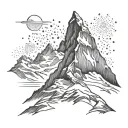matterhorn mountain tattoo design idea
