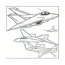 fighter jet flying tattoo design idea