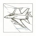 fighter jet flying tattoo design idea