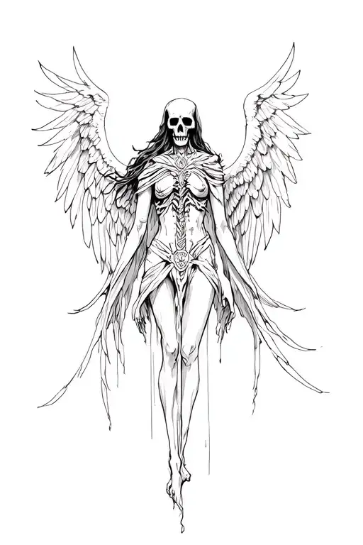 angel of death  tattoo design idea