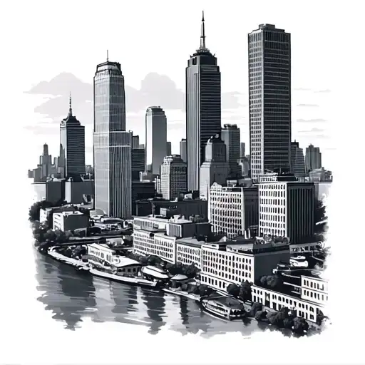 Philly Skyline tattoo design idea