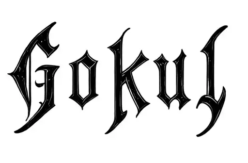 "Gokul" tattoo design idea