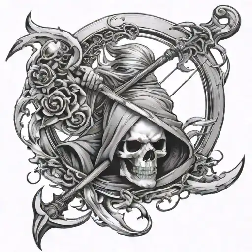 death scythe tattoo design idea