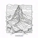 matterhorn mountain peak tattoo design idea