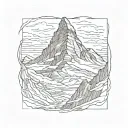 matterhorn mountain peak tattoo design idea