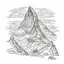 matterhorn mountain peak tattoo design idea