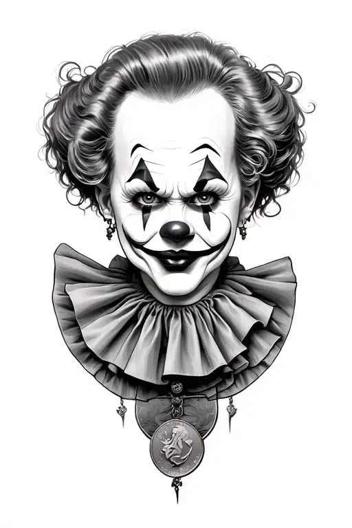 penny wise the clown tattoo design idea