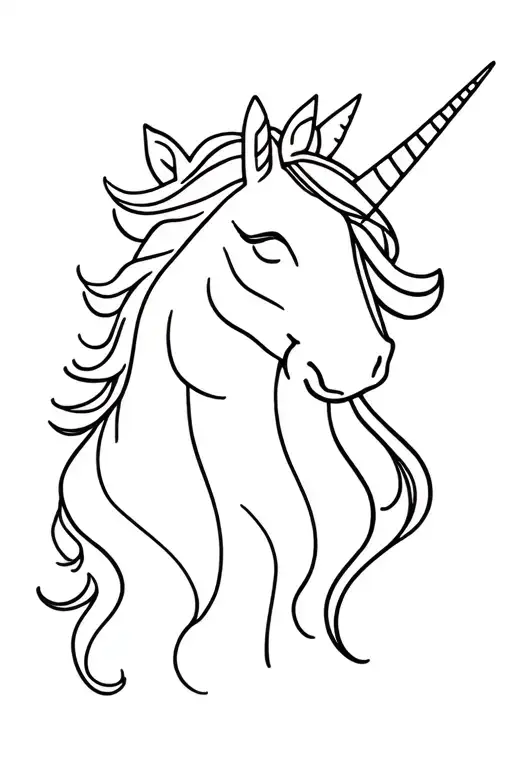 matching unicorn husband and wife tattoo design idea