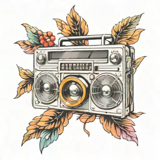 boombox tattoo design idea