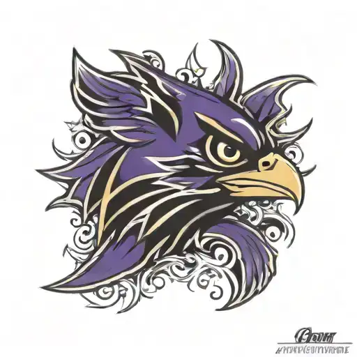 Bluey Baltimore ravens jersey tattoo design idea