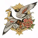 seagull tattoo design idea