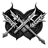 tribal arrow weapon tattoo design idea