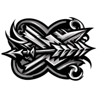 tribal arrow weapon tattoo design idea