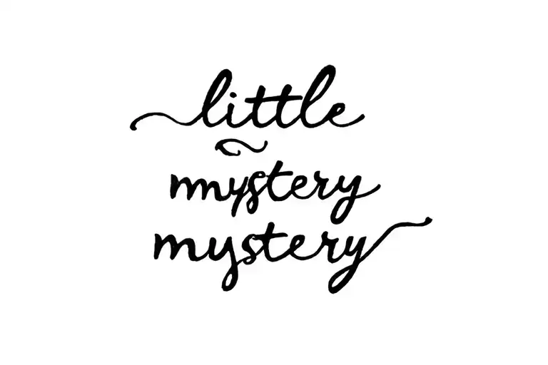 "little mystery" song lyrics tattoo design idea