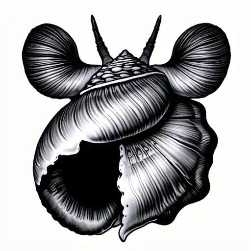 Cowrie tattoo design idea