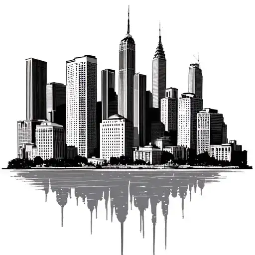 Atlanta Skyline tattoo design idea