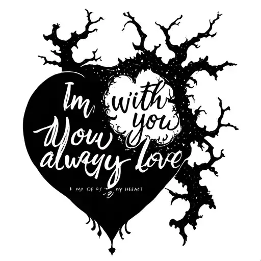 ghost band song lyrics "im with you always" from their song darkness at the heart of my love tattoo design idea