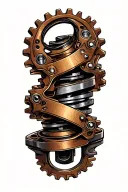 crankshaft transforming into a mechanical tattoo design idea