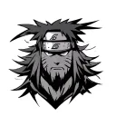 naruto an jiraiya character tattoo design idea